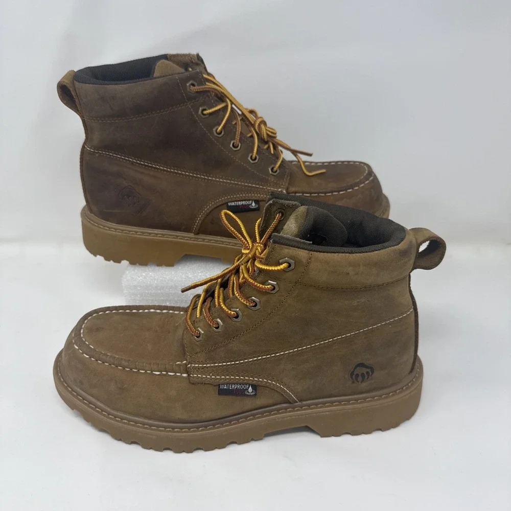 Wolverine Floorhand Moc - Steel Toe / EH / WP / SR - Tan Bronzer - Mens Sz 9.5